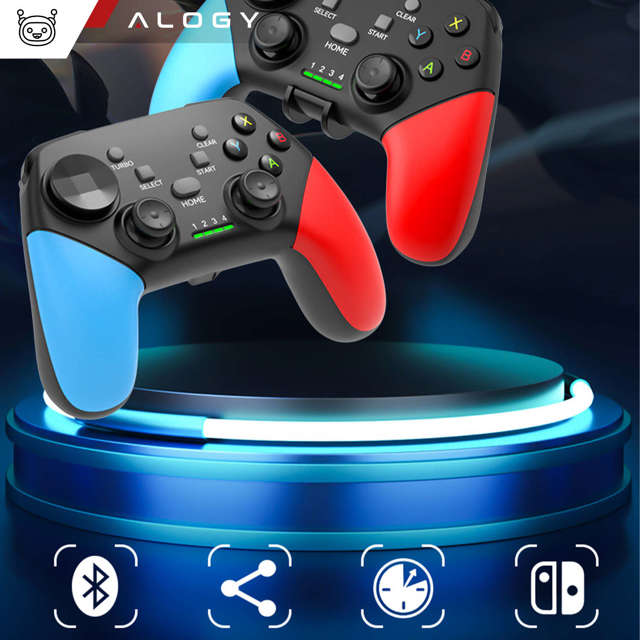 Gamepad Alogy Pad bezprzewodowy z uchwytem na telefon Gaming Set Czarny