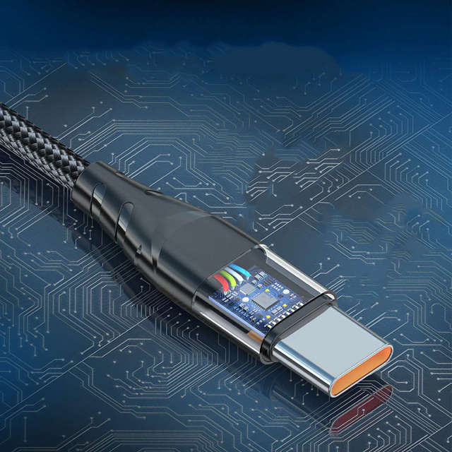 Kabel 1m Alogy przewód USB-A do USB-C Type C 6A Czarny