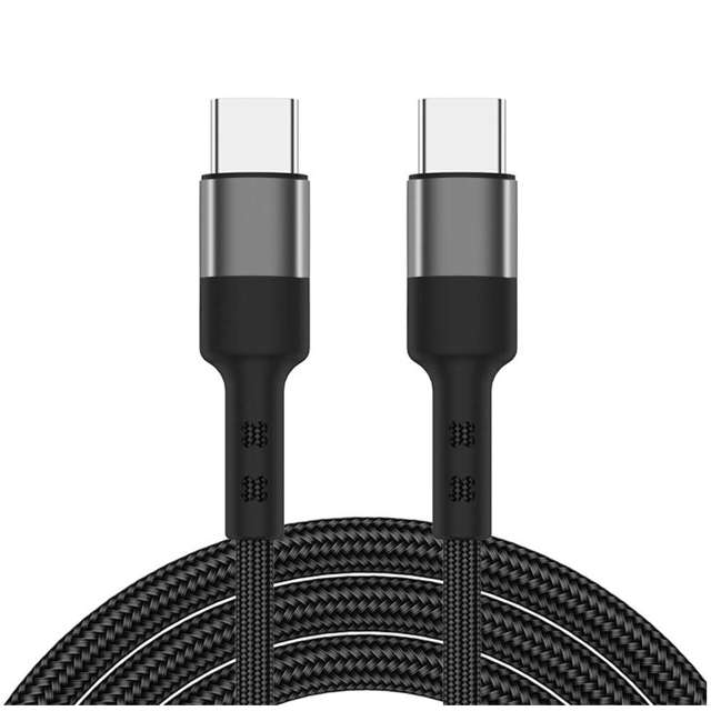 Kabel 2m Alogy przewód USB-C do USB-C Type C 3A 60W Czarny