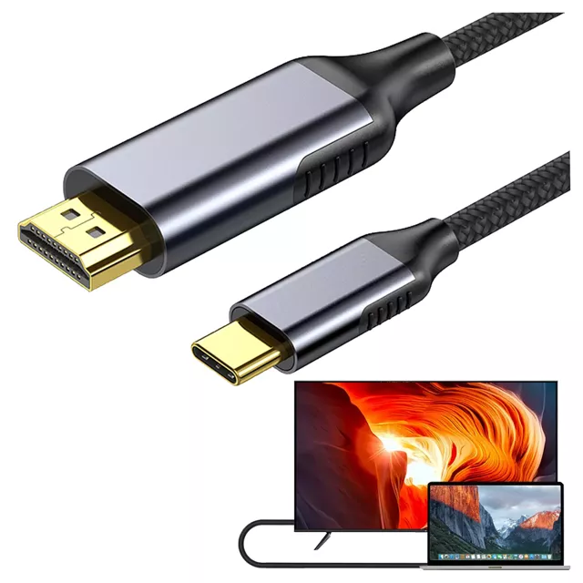 Kabel USB-C do HDMI Alogy przejściówka HUB adapter 4K 60HZ 200cm 2m Czarny