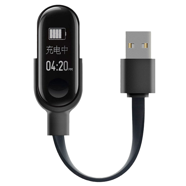 Kabel USB ładowarka Alogy do Xiaomi Mi Band 3 czarny