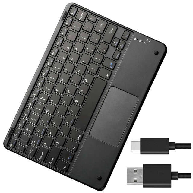 Klawiatura Bezprzewodowa z touchpadem Bluetooth touchpad do PC TV tabletu USB-C Alogy Wireless Czarna