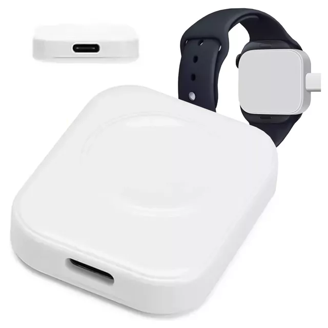 Ładowarka indukcyjna do Apple Watch Alogy Charger z portem USB-C mini ładowarka przenośna Biała