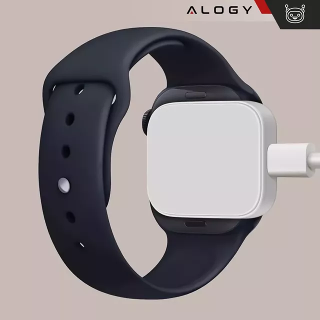 Ładowarka indukcyjna do Apple Watch Alogy Charger z portem USB-C mini ładowarka przenośna Biała