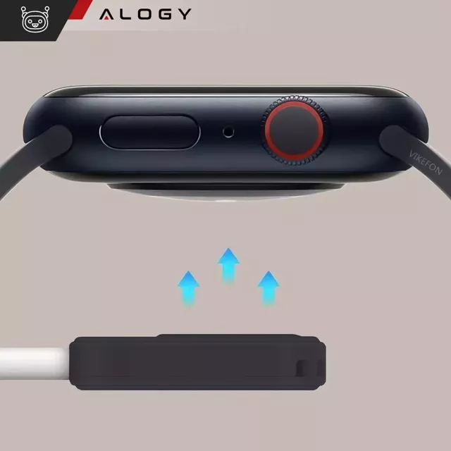 Ładowarka indukcyjna do Apple Watch Alogy Charger z portem USB-C mini ładowarka przenośna Czarna