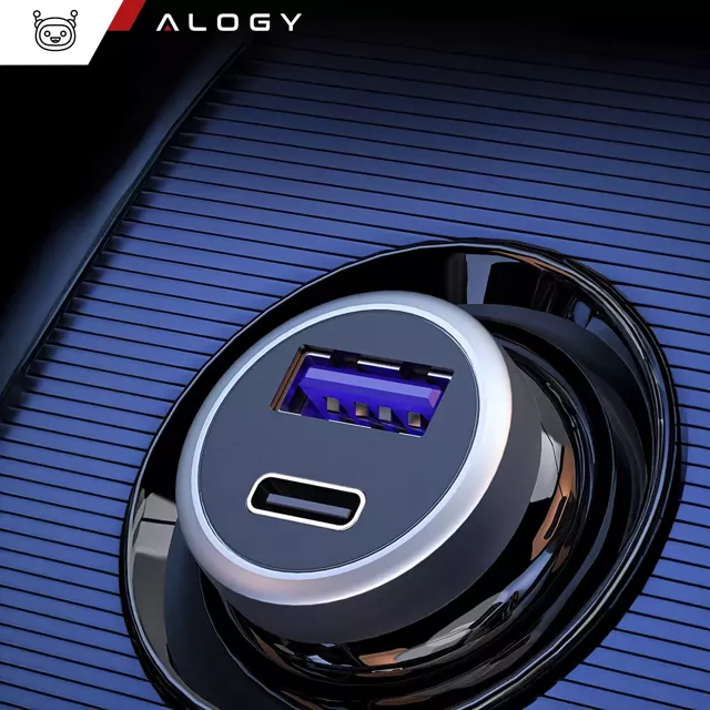 Ładowarka samochodowa Szybkie ładowanie QC3.0 PowerDelivery PD Alogy Car Charger 120W USB USB-C