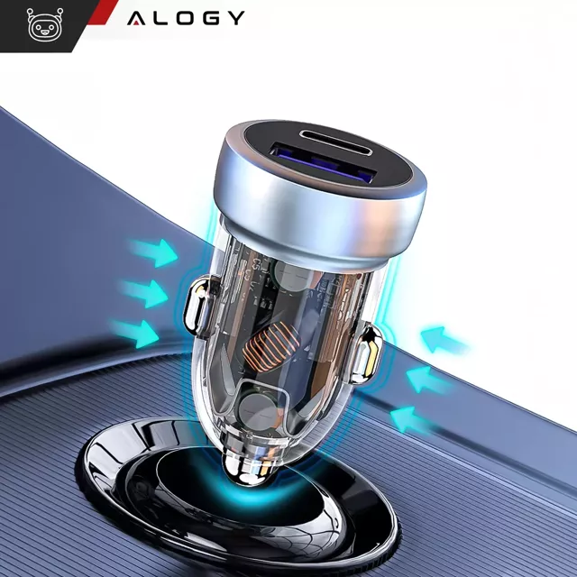 Ładowarka samochodowa Szybkie ładowanie QC3.0 PowerDelivery PD Alogy Car Charger 120W USB USB-C