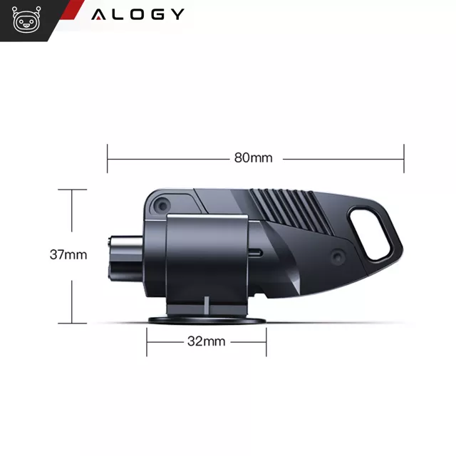 Młotek bezpieczeństwa do samochodu 2w1 Alogy wybijak do szyb nóż do pasów Czarny