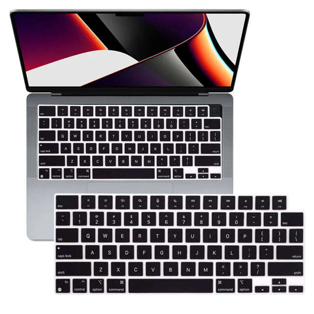 Nakładka ochronna Alogy osłona na klawiaturę EU do Apple Macbook Air 13 2022 M2 A2681 Czarna