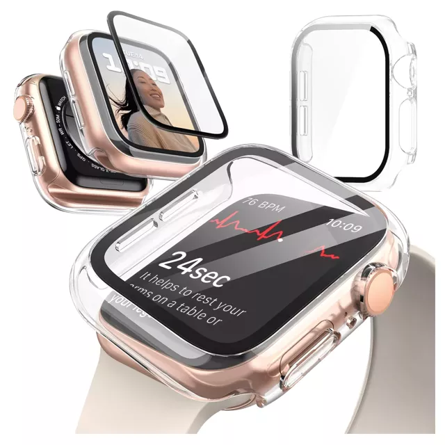 Obudowa ochronna z szkłem Alogy Protector Case 2w1 nakładka etui do Apple Watch 10 42mm Przezroczysta 