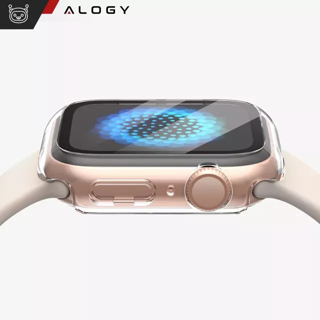 Obudowa ochronna z szkłem Alogy Protector Case 2w1 nakładka etui do Apple Watch 10 42mm Przezroczysta 