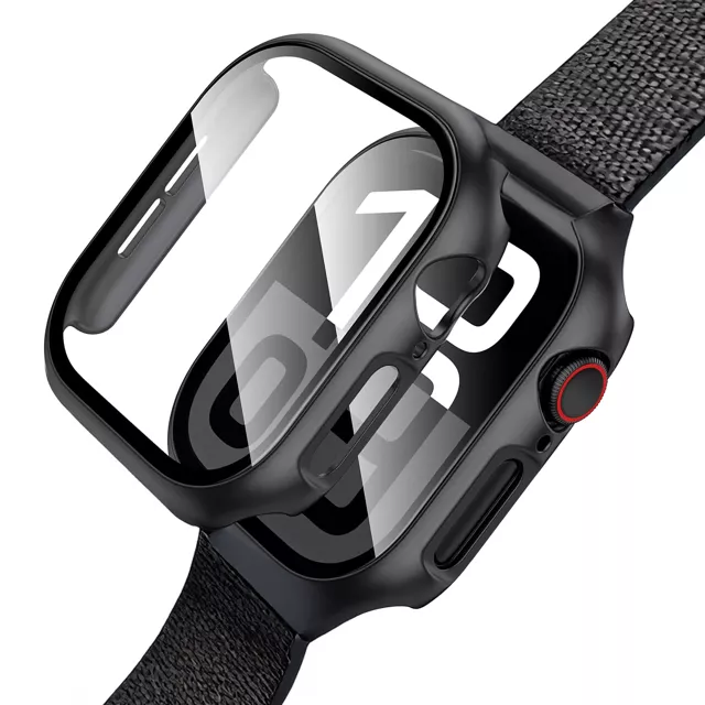 Obudowa ochronna z szkłem Alogy Protector Case 2w1 nakładka etui do Apple Watch 10 46mm Czarna