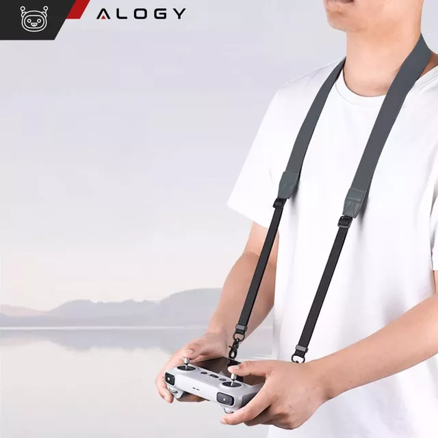 Opaska pasek Alogy na szyję rękę ramię do kontrolera drona DJI Mini Pro Air szary