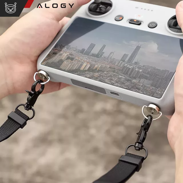 Opaska pasek Alogy na szyję rękę ramię do kontrolera drona DJI Mini Pro Air szary