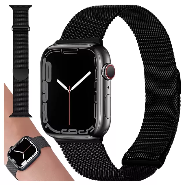 Pasek stalowy Alogy bransoleta do Apple Watch 38/40/41mm stal nierdzewna Czarny