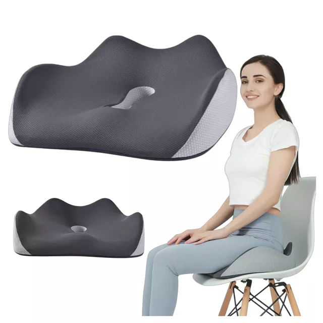 Poduszka ortopedyczna do siedzenia Alogy Seat Pillow do auta na krzesło do biurka siedzisko na fotel z pianką Memory Foam Czarna