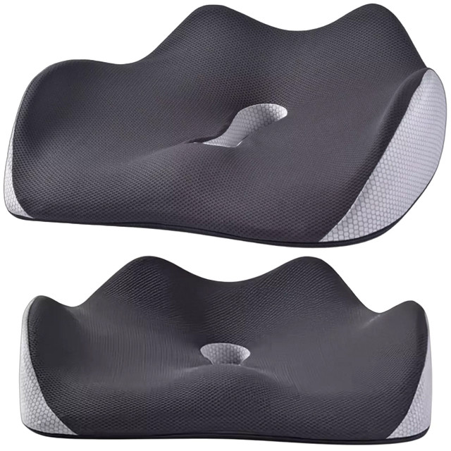 Poduszka ortopedyczna do siedzenia Alogy Seat Pillow do auta na krzesło do biurka siedzisko na fotel z pianką Memory Foam Czarna