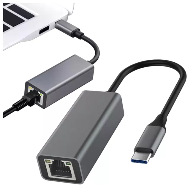 Przejściówka USB-C do Ethernet Adapter Alogy karta sieciowa LAN RJ45 GIGABIT 1000MBPS Czarna