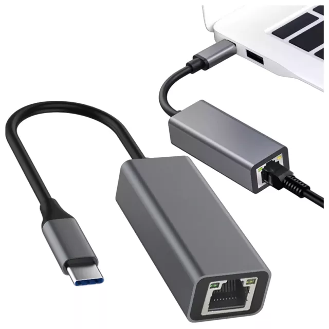 Przejściówka USB-C do Ethernet Adapter Alogy karta sieciowa LAN RJ45 GIGABIT 1000MBPS Czarna