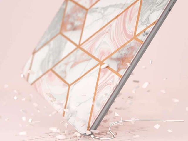 Supcase Etui na tablet Full-body Cosmo do iPad Air 4 2020 Marble Pink