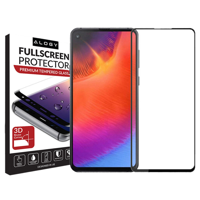 Szkło Alogy Full Glue case friendly do Samsung Galaxy A60/M40 Czarne