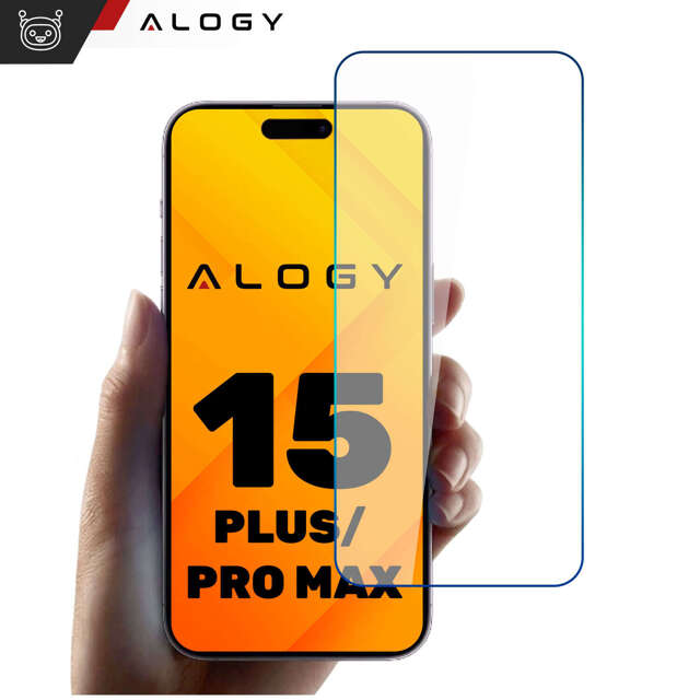 Szkło hartowane 9H do iPhone 15 Plus / 15 Pro Max / 16 Plus na ekran Alogy Screen Protector PRO+