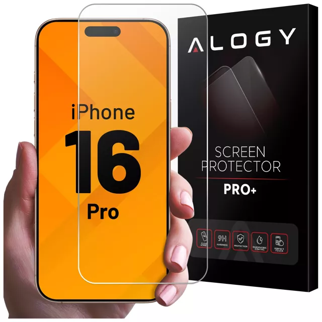 Szkło hartowane do Apple iPhone 16 Pro ochronne szkiełko na ekran 9H Alogy Heavy Pro+™️