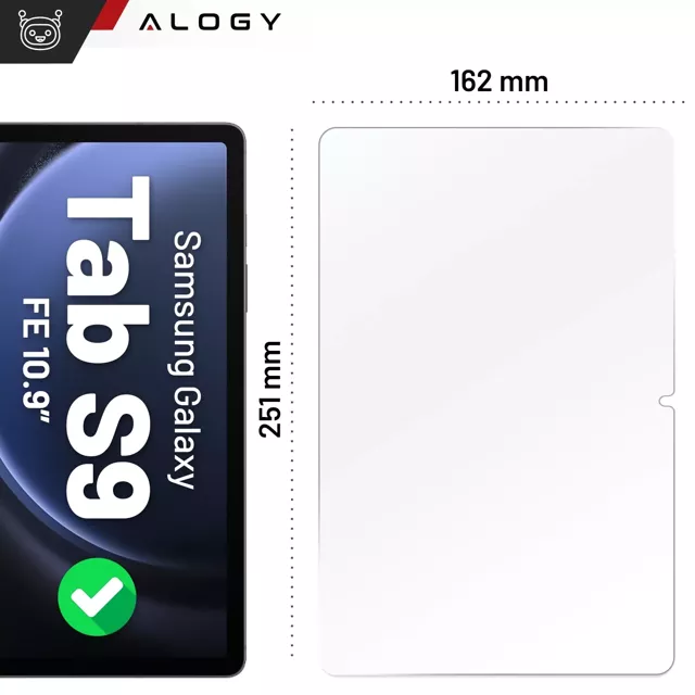 Szkło hartowane do Samsung Galaxy Tab S9 FE 10.9" Alogy Screen Protector Pro+ 9H ochronne na ekran