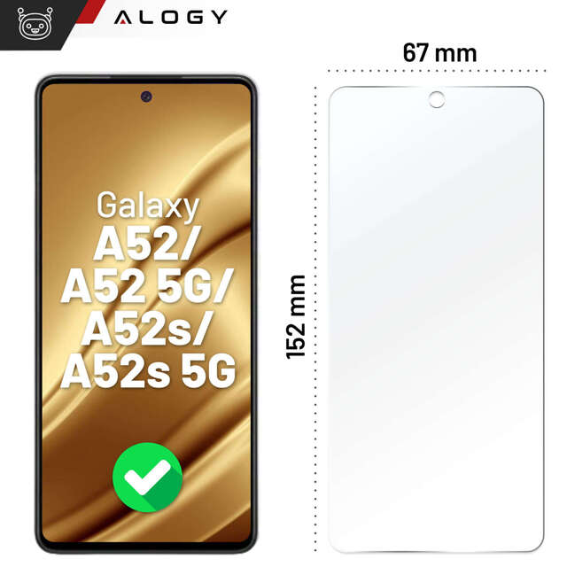 Szkło hybrydowe do Samsung Galaxy A52 / A52 5G / A52s / A52s 5G na ekran Alogy Flexi Glass 9H Case Friendly płaskie na ekran