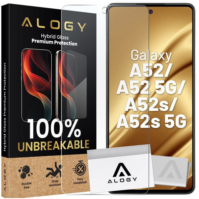 Szkło hybrydowe do Samsung Galaxy A52 / A52 5G / A52s / A52s 5G na ekran Alogy Flexi Glass 9H Case Friendly płaskie na ekran