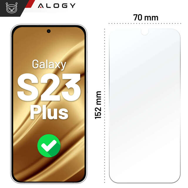 Szkło hybrydowe do Samsung Galaxy S23 Plus na ekran Alogy Flexi Glass 9H Case Friendly płaskie na ekran