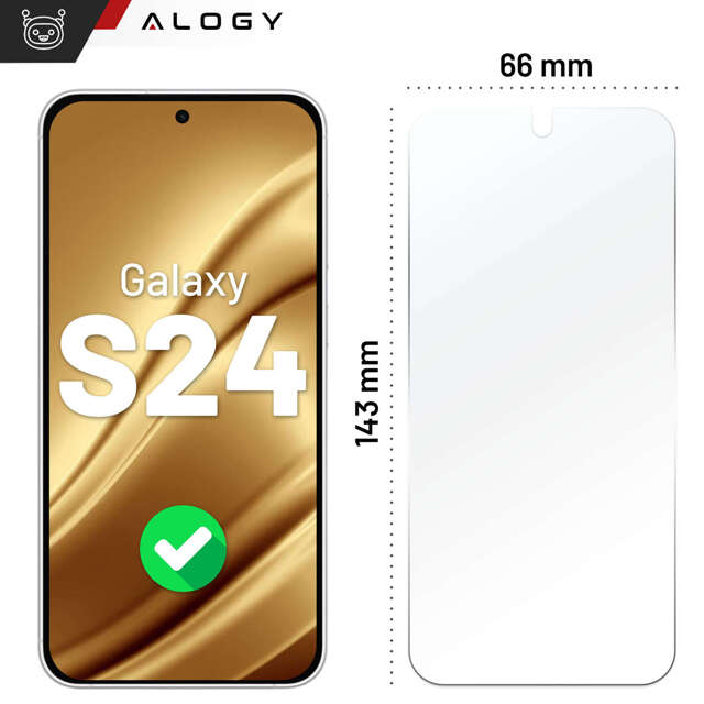 Szkło hybrydowe do Samsung Galaxy S24 na ekran Alogy Flexi Glass 9H Case Friendly płaskie na ekran