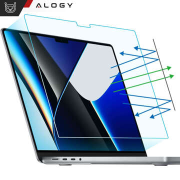  Alogy Screen Protect Film Folia ochronna Matowa na ekran do MacBook Pro 16 2023 2021z filtrem Anti Blue