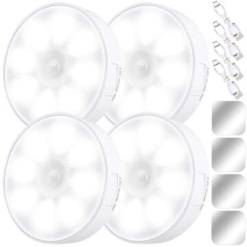 4x Alogy Lampka LED z czujnikiem ruchu Sensor Light Bezprzewodowa lampa nocna oświetlenie meblowe Światło zimne