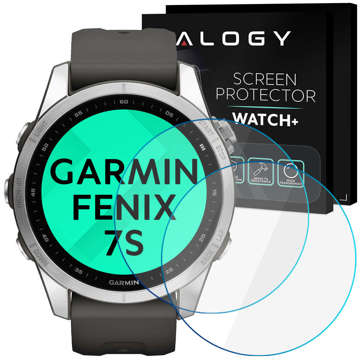 Alogy 2x Szkło ochronne do smartwatcha 9H do Garmin Fenix 7S