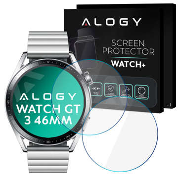 Alogy 2x Szkło ochronne do smartwatcha 9H do Huawei Watch GT 3 46mm