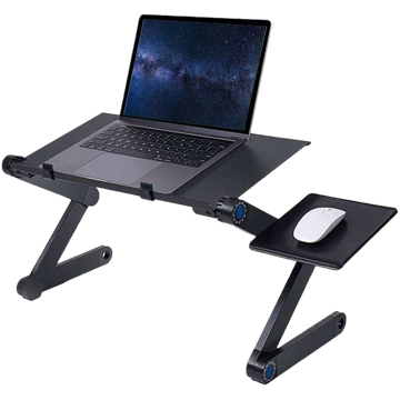Alogy Aluminiowe biurko regulowane z wentylatorem na MacBook laptop PC 