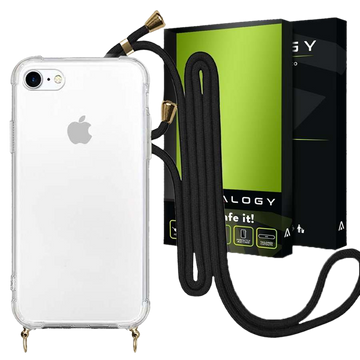Alogy Etui do telefonu CrossBody z paskiem do iPhone 7/8/SE 2022/2020 Przezroczyste