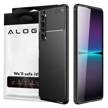 Alogy Etui na telefon obudowa ochronna Carbon Case do Sony Xperia 1 IV 2022 Black