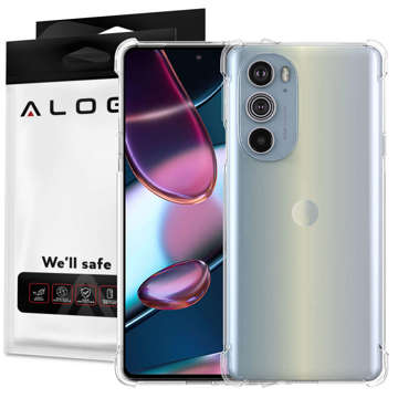 Alogy Etui na telefon silikonowe pancerne ShockProof do Motorola Moto Edge 30 Pro Przezroczyste