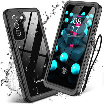 Alogy Etui wodoodporne do Samsung Galaxy S21 FE 360 Pancerne Armor IP68 ze smyczką Czarne