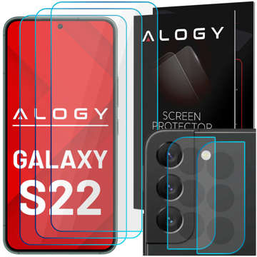 Alogy Glass Pack 3x Szkło hartowane na ekran 9h + 2x Szkło na obiektyw do Samsung Galaxy S22