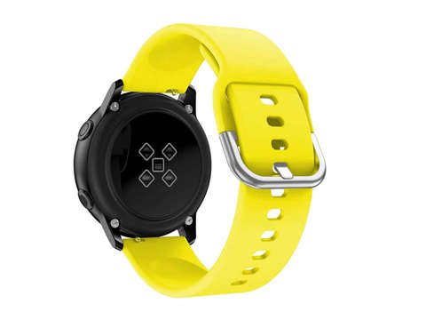 Alogy Gumowy Uniwersalny pasek sportowy soft band do smartwatcha 20mm Żółty
