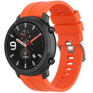 Alogy Gumowy Uniwersalny pasek sportowy soft band do smartwatcha 22mm Pomarańczowy
