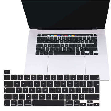Alogy Nakładka ochronna silikonowa na klawiaturę do Apple Macbook Pro 16/Pro 13 A2141/A2251/A2289/A2338 Czarna