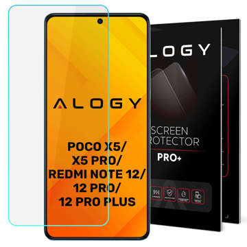 Alogy Screen Protector PRO+ Szkło hartowane 9H ochrona na ekran do Xiaomi Poco X5/ Pro/ Redmi Note 12/ Pro/ Pro+ Plus 5G