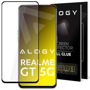 Alogy Szkło na ekran Full Glue case friendly do Realme GT 5G Czarne