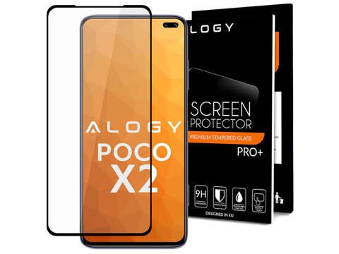 Alogy Szkło na ekran Full Glue case friendly do Xiaomi Poco X2 Czarne