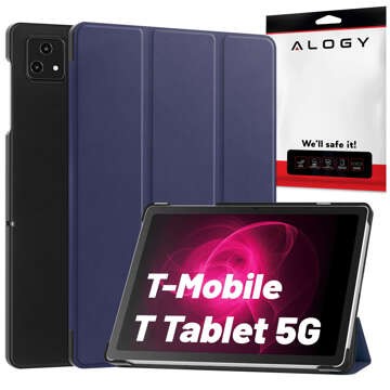 Etui do T-Mobile T Tablet 5G 10.36" obudowa na tablet Alogy Book Cover Case Granatowe