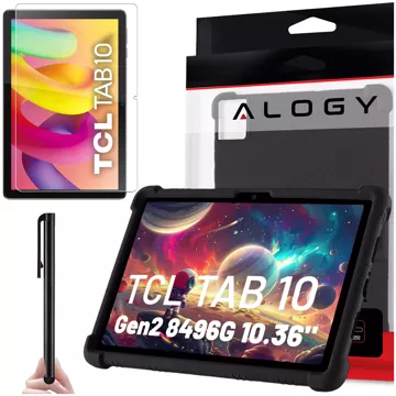 Etui do TCL TAB 10 Gen2 8496G 10.36" 10.4 obudowa na tablet silikonowe Alogy Stand Case Czarny